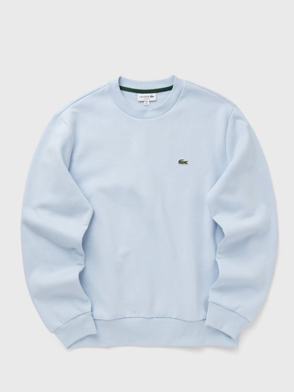 Lacoste Men's Crewneck Sweatshirt in Pale Blue with Green🐊